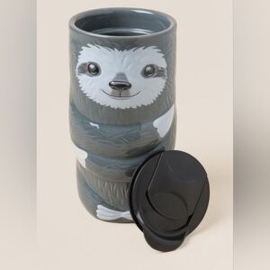 Francesca's Boutique Gray Sloth Travel Mug